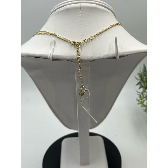 Kendra Scott Jaimee Gold Plated Over Brass Double Strand Chain Y Necklace - Picture 7 of 10
